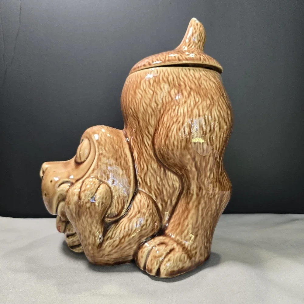 Vintage 1970s McCoy USA 0272 Hound Dog PUPPY CookieJar/Dog Treats Jar